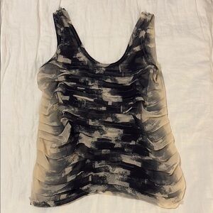 Black and Cream Women's Top
